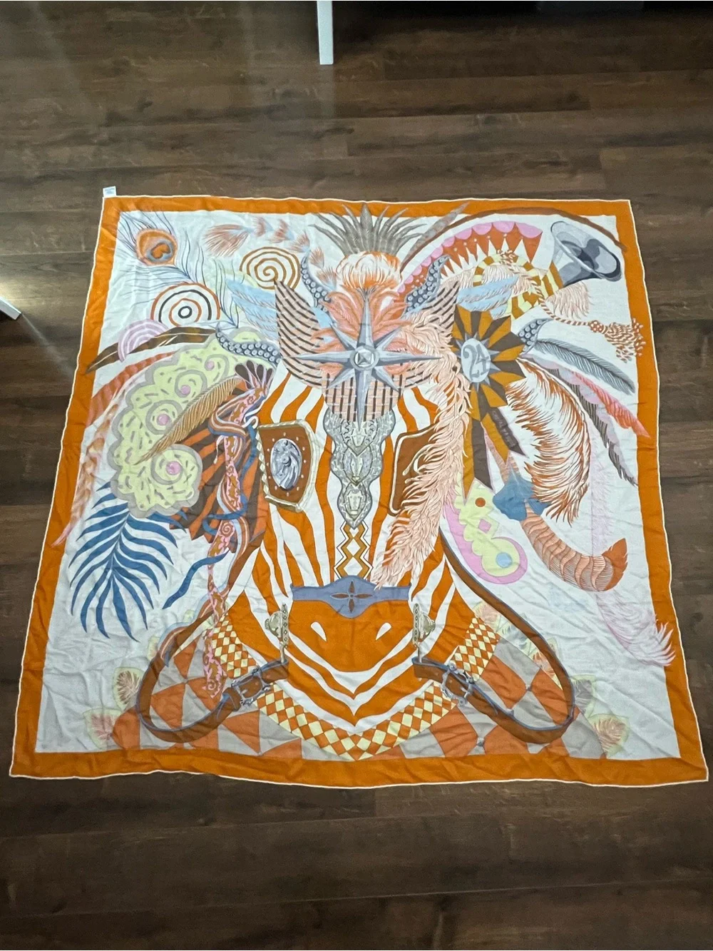 Hermès Cheval Masque Shawl 140